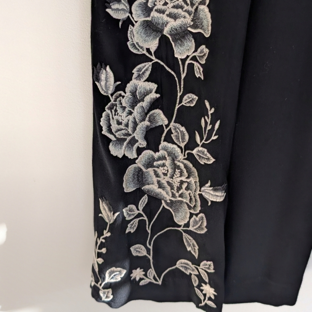Anthropologie HD In Paris‎ Tal Jumpsuit Floral Embroidered Rose Size 4 - Picture 4 of 9